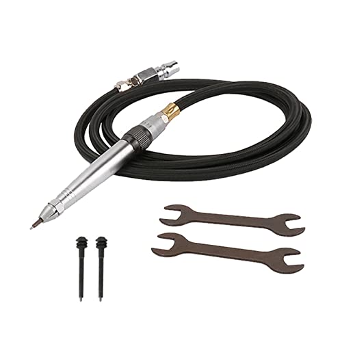 Drucklufthammer, Pneumatische Gravur Beschriftungswerkzeuge Air Micro Grinder Scribe Hammer Pen Air Pencil Die Grinder Schlauch Gravierstift(Pen Add 2Pen Tip) von SHEHUALI