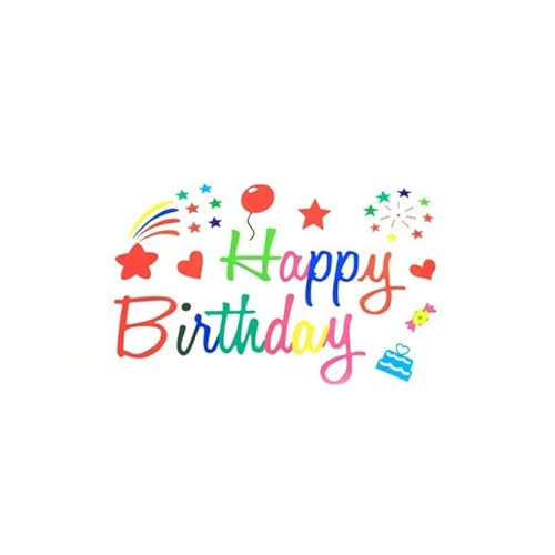 SHENGANG Happy Birthday Luftballons Diy Aufkleber Transparente Luftballons Paster Für Geburtstag Party Dekoration Geburtstag Buchstaben Abziehbilder Happy-Birthday Aufkleber von SHENGANG