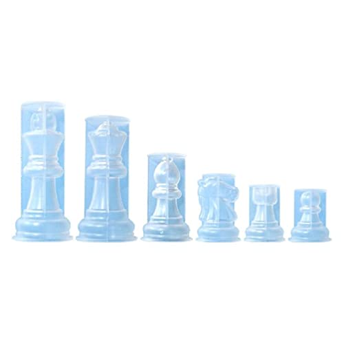 Silikon Schachfigur Formen Schach Harz Form Set Schach Brettspiel Form Silikon Material Handherstellung Zubehör für Handwerk Schach Silikonformen für Epoxidharz von SHENGANG