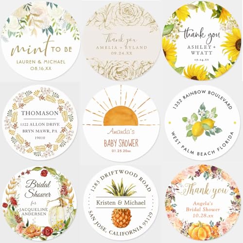 100 Stück personalisierte runde Kreis-Etikettenaufkleber, individuelle Hochzeitsaufkleber, benutzerdefinierter Name und Datum, Dankeschön-Aufkleber for Brautparty-Gastgeschenke 100 Stück personalisierte runde Kreis-Etikettenaufkleber, individuelle Hochzeitsaufkleber, benutzerdefinierter Name und Datum, Dankeschön-Aufkleber for Brautparty-Gastgeschenke von SHENGBEIDZ
