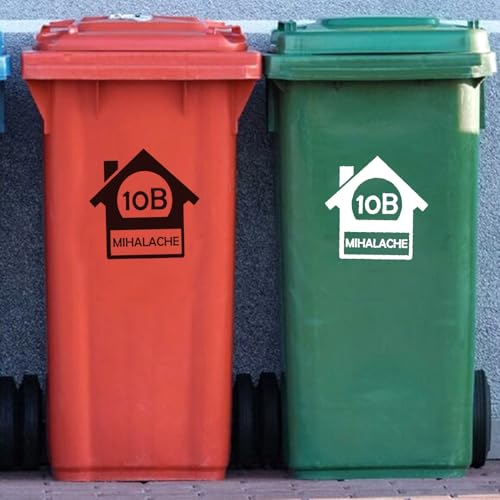 3Pcs Wheelie Bin Zahlen Custom House Nummer Vinyl Aufkleber Aufkleber For Müll Mülleimer Home Decor(11cm) von SHENGBEIDZ