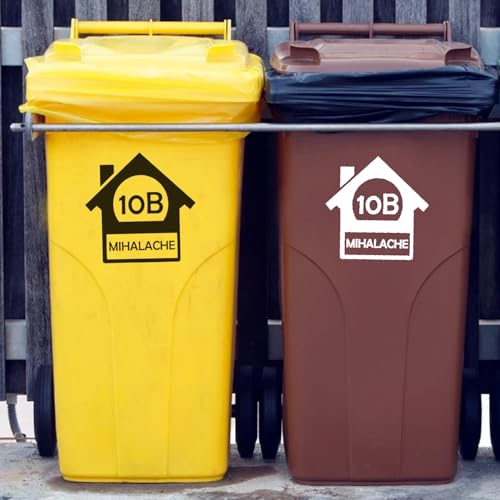 3Pcs Wheelie Bin Zahlen Custom House Nummer Vinyl Aufkleber Aufkleber For Müll Mülleimer Home Decor(15cm) von SHENGBEIDZ