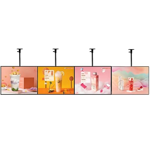SHENGSHIYU LED-Anzeigetafel,Stehende Menüanzeige,LED-Anzeigetafel,Höhenverstellbar,Dreh- & Neigbar,Hellig,Klar,Wandmontage,LED Leuchtkasten für Hervorragende Visuelle Präsentation 500 * 700mm von SHENGSHIYU