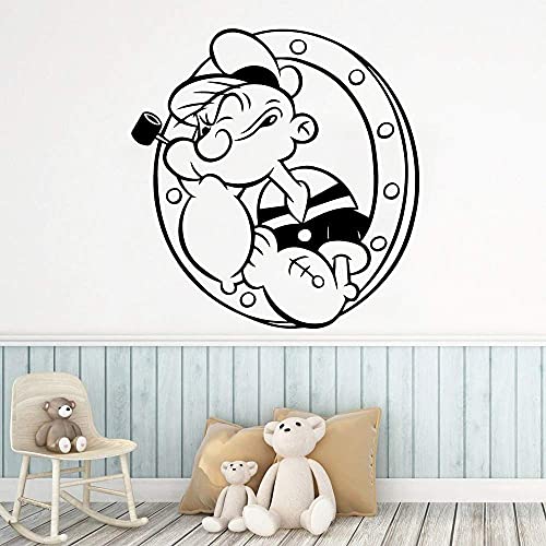 Cartoon Popeye Vinyl Aufkleber Dekoration Wohnzimmer Schlafzimmer Wasserdichte Wandkunst Aufkleber 50X52Cm von SHENGWW