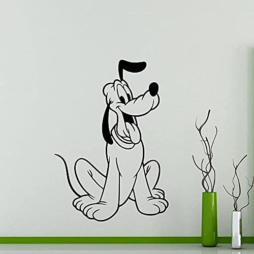 Hund Wandaufkleber Pluto Cartoon Charakter Vinyl Wandaufkleber Kinderzimmer Kindergarten Dekoration Wasserdicht Bewegliches Wandbild 81X57Cm von SHENGWW
