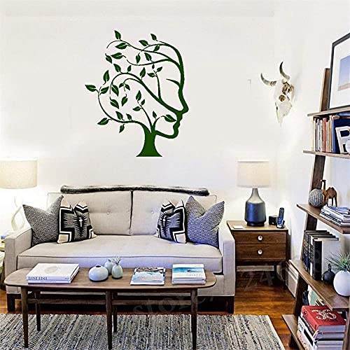 Küchendekoration Wandaufkleber, Abstrakter Natürlicher Baum Frau Gesicht Kreatives Design Raumdekoration 56X89Cm von SHENGWW