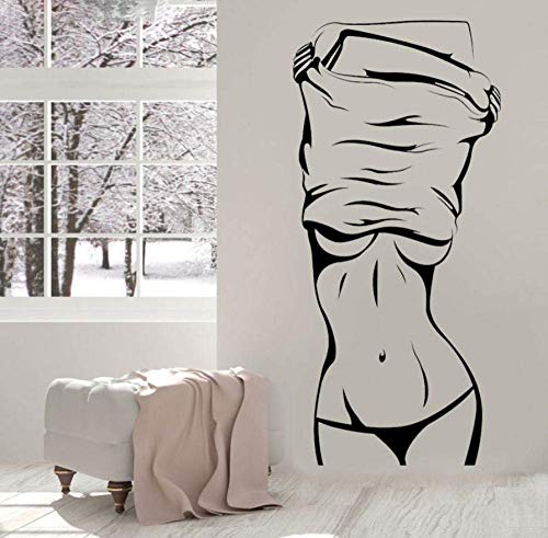 Mädchen Schöner Weiblicher Körper Striptease-Aufkleber Vinyl-Wohnkultur-Ankleidezimmer Wc-Wandaufkleber Abnehmbares Wandbild 42 * 90 Cm von SHENGWW