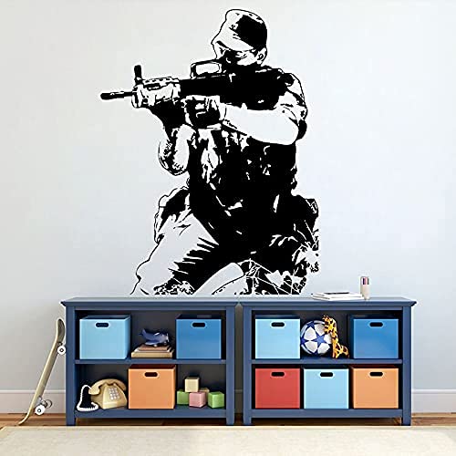 Truppe Soldat Wandtattoo Vinyl Soldat Truppe Wandaufkleber Wohnkultur Teen Boy Schlafzimmer Dekoration Verwenden 57X74Cm von SHENGWW