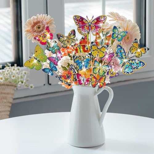 SHENGYIG 20 Stück Diamond Painting Schmetterling, Diamant Painting Bilder Kinder Schmetterlinge, Diamond Painting Klein, Schmetterling Deko, Basteln Diamont Painting Geschenk für Mama und Kinder SHENGYIG 20 Stück Diamond Painting Schmetterling, Diamant Painting Bilder Kinder Schmetterlinge, Diamond Painting Klein, Schmetterling Deko, Basteln Diamont Painting Geschenk für Mama und Kinder von SHENGYIG
