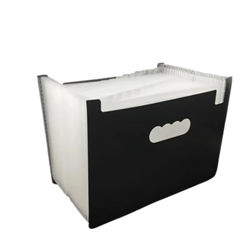 Erweiterbare Aktenordner 24-lagige Regenbogen-Akkordeon-Erweiterungsdateiordner-Klassifizierung, Testpapier, Dokument, Lebenslauf, Bürobedarf, A4-Datei-Organizer-Tasche(WHITE) von SHENJMAI
