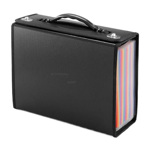 Erweiterbare Aktenordner Erweiterbarer Aktenordner mit 24 Fächern, Akkordean-Aktenorganisator, Kunststoff-Papier-Dokumenten-Quittungs-Organizer for das Büro von SHENJMAI