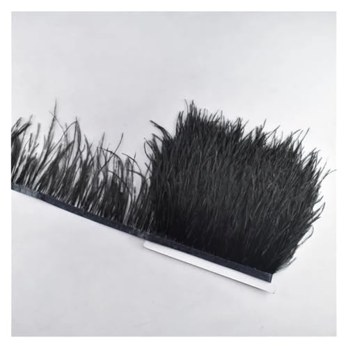 Feder zum Basteln, 91 cm, Federbesatz, Fransen zum Aufnähen auf Kleidung, Hochzeit, Party, Kleid, DIY-Dekoration, Handarbeit, Bastelzubehör, Pflaumen (schwarz) von SHENJMAI