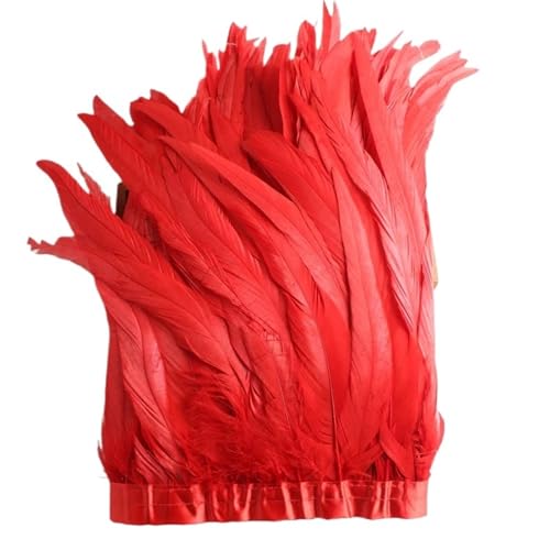 Feder zum Basteln, Federborte, 25–30 cm, Federbesatz, Kleid, Rock, Kostüm, Karneval, Dekoration, Rot Feder zum Basteln, Federborte, 25–30 cm, Federbesatz, Kleid, Rock, Kostüm, Karneval, Dekoration, Rot von SHENJMAI