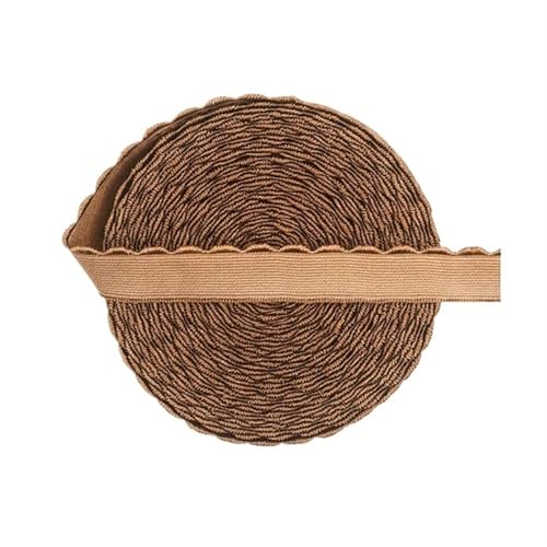 SHENJMAI Breites Flaches Gummiband 2/5/10 Yard 10mm/13mm BH-Träger Gummiband Nylon Schulterband Unterwäsche Dessous DIY Nähen Trim(Brown,5 Yards_10MM) von SHENJMAI