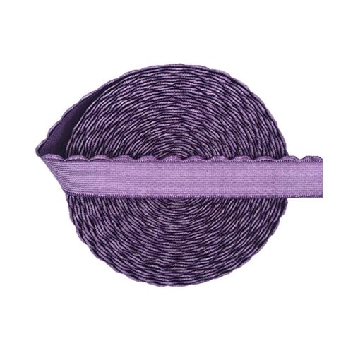 SHENJMAI Breites Flaches Gummiband 2/5/10 Yard 10mm/13mm BH-Träger Gummiband Nylon Schulterband Unterwäsche Dessous DIY Nähen Trim(Purple,10 Yards_10MM) von SHENJMAI