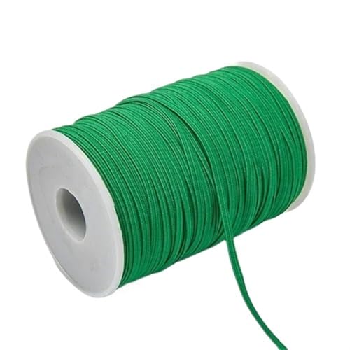 SHENJMAI Elastische Bänder zum Nähen, 3 mm, 6 mm, buntes Gummiband, Nähband, elastisches Elastanband, Besatz, Nähstoff, DIY, Kleidungszubehör (grün, 6 mm, 27,7 m) von SHENJMAI