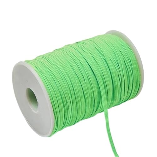 SHENJMAI Elastische Bänder zum Nähen, 3 mm, 6 mm, buntes Gummiband, Nähband, elastisches Spandex-Band, Besatz, Nähstoff, DIY, Kleidungszubehör (hellgrün, 6 mm, 27 m) von SHENJMAI