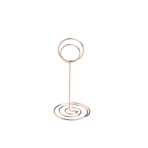 SHENJMAI Tischnummern-Kartenhalter 1 STÜCK Verschiedene Formen Tischkartenhalter Metallic Tischnummernständer Papierklemme Romantische Fotoklammer Desktop-Dekoration(Rose Gold 4) von SHENJMAI