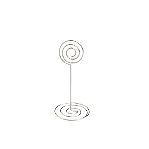 SHENJMAI Tischnummern-Kartenhalter 1 STÜCK Verschiedene Formen Tischkartenhalter Metallic Tischnummernständer Papierklemme Romantische Fotoklammer Desktop-Dekoration(Silver 2) von SHENJMAI