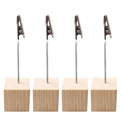 SHENJMAI Tischnummern-Kartenhalter 10 Stück Holz-Visitenkartenhalter for Hochzeit, Tischdekoration, Fotoständer, Basis, Nachrichtenklammern, Eisen-Notizklemmen SHENJMAI Tischnummern-Kartenhalter 10 Stück Holz-Visitenkartenhalter for Hochzeit, Tischdekoration, Fotoständer, Basis, Nachrichtenklammern, Eisen-Notizklemmen von SHENJMAI