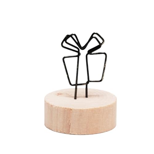 SHENJMAI Tischnummern-Kartenhalter 1PC Kreative Runde Holz Foto Clip Memo Name Karte Anhänger Halter Hinweis Artikel Bild Rahmen Tisch Nummer Hochzeit Foto Halter(A-Gift) von SHENJMAI