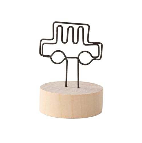 SHENJMAI Tischnummern-Kartenhalter 200 Stück Foto-Clip-Ständer, Holz-Kartenhalter, Eisen, Notizen-Clip, Nachrichten-Memo-Clip, Notizhalter(12) von SHENJMAI