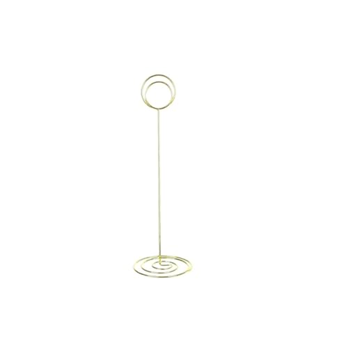 SHENJMAI Tischnummern-Kartenhalter 220 mm Tischkartenklammern, Ständer, metallisches Roségold, herzförmige Fotos, Klammern, Papierklammer, Tischnummernhalter, Tischdekoration(Style1-3-gold) von SHENJMAI