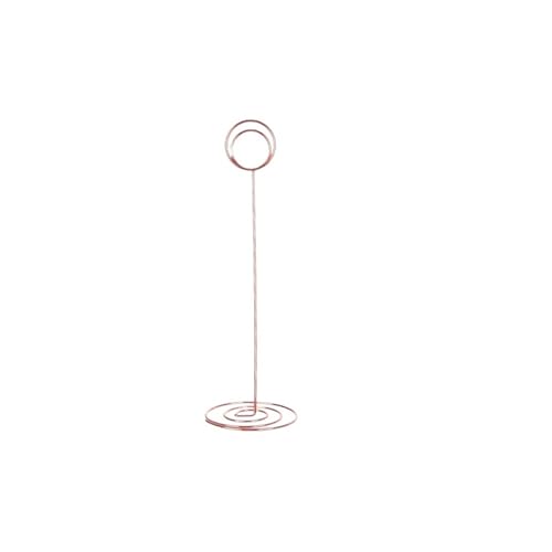 SHENJMAI Tischnummern-Kartenhalter 220 mm Tischkartenklammern, Ständer, metallisches Roségold, herzförmige Fotos, Klammern, Papierklammer, Tischnummernhalter, Tischdekoration(Style1-3-rose Gold) von SHENJMAI
