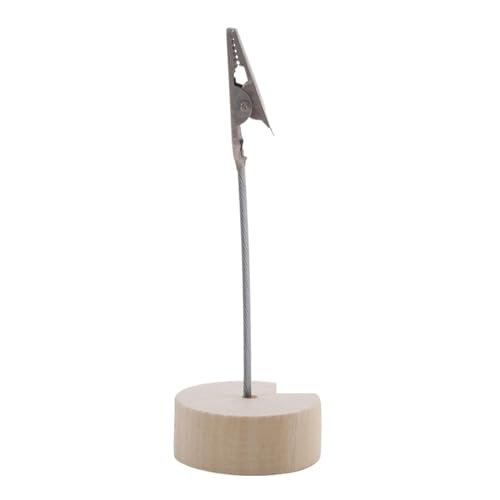 SHENJMAI Tischnummern-Kartenhalter DIY Handwerk Dekoration Holzblock Visitenkartenhalter Krokodil Eisen Clip Nachrichtenclip Home Party Valentinstag Dekorationen(Cylinder 10pcs) von SHENJMAI