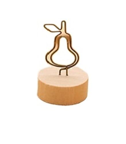 SHENJMAI Tischnummern-Kartenhalter DIY Runde Holz Eisen Pastoralen Stil Notizen Clip Kreative Nachricht Foto Clip Ständer Memo Papier Karte Halter Büro Liefert(Calabash) von SHENJMAI