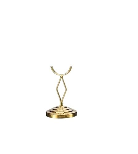 SHENJMAI Tischnummern-Kartenhalter Edelstahl-Restaurant-Tischnummern-Menükartenhalter, Fotohalter, Tischkarten-Papier-Menü-Clips, Halter for Hochzeiten(Gold 4 Inch) von SHENJMAI
