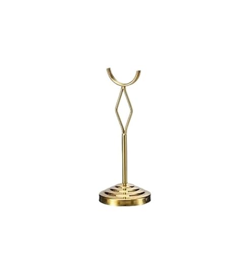 SHENJMAI Tischnummern-Kartenhalter Edelstahl-Restaurant-Tischnummern-Menükartenhalter, Fotohalter, Tischkarten-Papier-Menü-Clips, Halter for Hochzeiten(Gold 6 Inch) von SHENJMAI