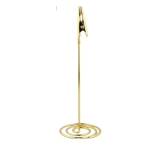 SHENJMAI Tischnummern-Kartenhalter Goldene Herzform Fotohalter Ständer Tischnummernhalter Tischkartenpapier Menüclips for Hochzeitsfeier Dekor Bürobedarf(1) von SHENJMAI