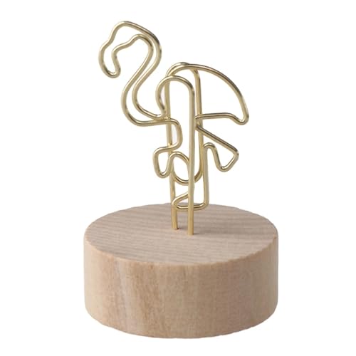SHENJMAI Tischnummern-Kartenhalter Kreative Holz Basis Foto Clip Bild Rahmen Eisen Karte Halter Hause Desktop Ornament Nachricht Ordner Runde Rahmen Decor Werkzeuge(1) von SHENJMAI