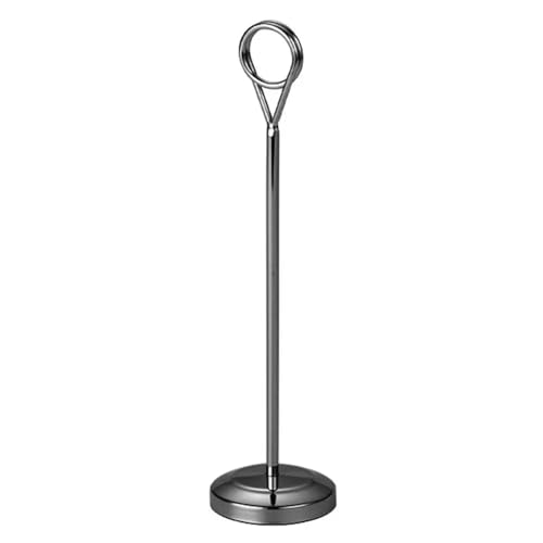 SHENJMAI Tischnummern-Kartenhalter Runder Notizhalter aus Edelstahl, Foto-Clip, Tischkartenhalter, Tischnummernhalter, Klemme for Hochzeit, Party, Desktop-Dekoration(Black,15CM) von SHENJMAI