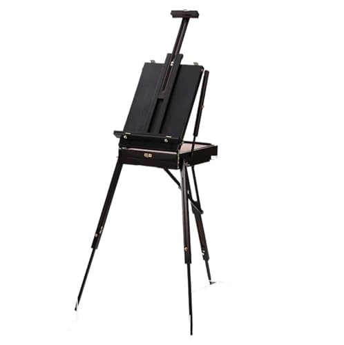 Staffelei zum Malen Zusammenklappbarer Kunst-Werkzeugkasten, Staffelei mit Teleskop-Rückseite for Leinwände bis zu 88 cm(Color 4) von SHENJMAI