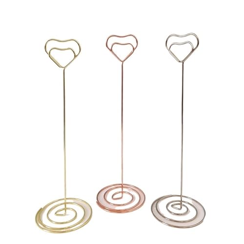 Tischnummern-Kartenhalter 10 Stück Tischkartenhalter aus Metall for Hochzeit, Tischnummer, Namensschild, Ständer for Hochzeit, Geburtstag, Party, Heimdekoration, Foto-Clip-Ständer(220mm Love,10Pcs Gol Tischnummern-Kartenhalter 10 Stück Tischkartenhalter aus Metall for Hochzeit, Tischnummer, Namensschild, Ständer for Hochzeit, Geburtstag, Party, Heimdekoration, Foto-Clip-Ständer(220mm Love,10Pcs Gol von SHENJMAI
