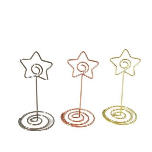 Tischnummern-Kartenhalter 10 Stück Tischkartenhalter aus Metall for Hochzeit, Tischnummer, Namensschild, Ständer for Hochzeit, Geburtstag, Party, Heimdekoration, Foto-Clip-Ständer(85mm Star,10Pcs Rose Tischnummern-Kartenhalter 10 Stück Tischkartenhalter aus Metall for Hochzeit, Tischnummer, Namensschild, Ständer for Hochzeit, Geburtstag, Party, Heimdekoration, Foto-Clip-Ständer(85mm Star,10Pcs Rose von SHENJMAI