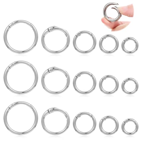 SHENLIU 15 Stück Rund Karabinerhaken, Schlüsselanhänger Ringe Edelstahl O Ring Schlüsselring Silber Federspaltringe Ringkarabiner Für Bastelarbeiten DIY Taschenringe Handwerk Machen(13/16/19/25/31mm) SHENLIU 15 Stück Rund Karabinerhaken, Schlüsselanhänger Ringe Edelstahl O Ring Schlüsselring Silber Federspaltringe Ringkarabiner Für Bastelarbeiten DIY Taschenringe Handwerk Machen(13/16/19/25/31mm) von SHENLIU