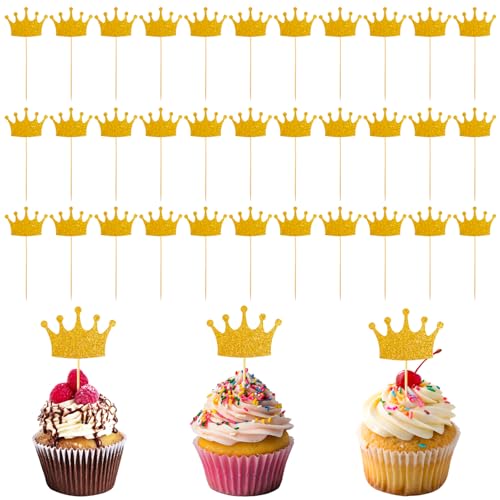SHENLIU 50 Stück Kronen Cupcake Topper, Goldenem Glitzer Kuchen Dekorationen Prinzessinnen Kronen Cupcake Goldene Muffin Deko Kuchenaufsatz Für Hochzeit Geburtstag Babyparty Party Dekoration SHENLIU 50 Stück Kronen Cupcake Topper, Goldenem Glitzer Kuchen Dekorationen Prinzessinnen Kronen Cupcake Goldene Muffin Deko Kuchenaufsatz Für Hochzeit Geburtstag Babyparty Party Dekoration von SHENLIU