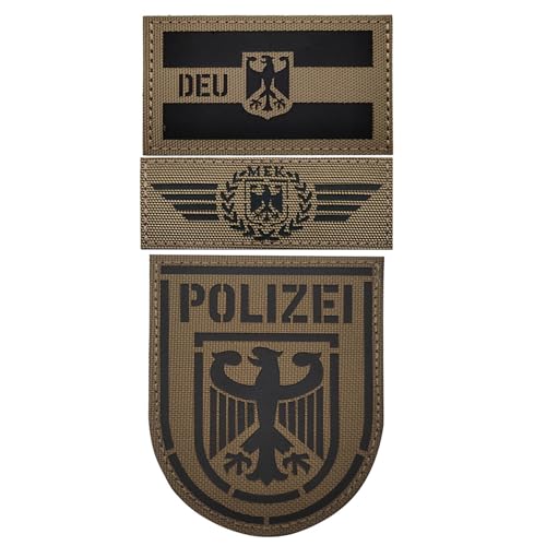 3 Stücke Deutschland Patch Klett, DEU Deutschland IR Infrarot Reflektierende Patches Militär Patches Klett Bundeswehr Patch für Kleidung Rucksack Baseballkappe Uniform Weste 3 Stücke Deutschland Patch Klett, DEU Deutschland IR Infrarot Reflektierende Patches Militär Patches Klett Bundeswehr Patch für Kleidung Rucksack Baseballkappe Uniform Weste von SHENRUZENG
