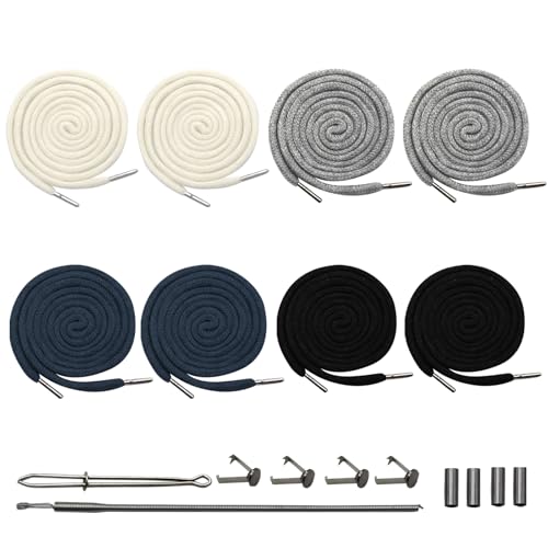 SHENSAIGO 8 Stück Kordel für Jogginghose, Universal 130cm Kordelband, Ersatz Kordelenden mit 2 Einfädler und 4 Metallverschluss, Baumwolle Kordelzug für Hoodies Sporthosen Hosen Sweatshirts Jacken SHENSAIGO 8 Stück Kordel für Jogginghose, Universal 130cm Kordelband, Ersatz Kordelenden mit 2 Einfädler und 4 Metallverschluss, Baumwolle Kordelzug für Hoodies Sporthosen Hosen Sweatshirts Jacken von SHENSAIGO
