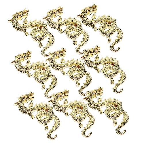 10 Stück Drachen Charms Schmuck für Maniküre Metall Dekorationen Langlebige Nail Gems für Nagelkunst und Verschiedene Anlässe 10 Stück Drachen Charms Schmuck für Maniküre Metall Dekorationen Langlebige Nail Gems für Nagelkunst und Verschiedene Anlässe von SHERCHPRY