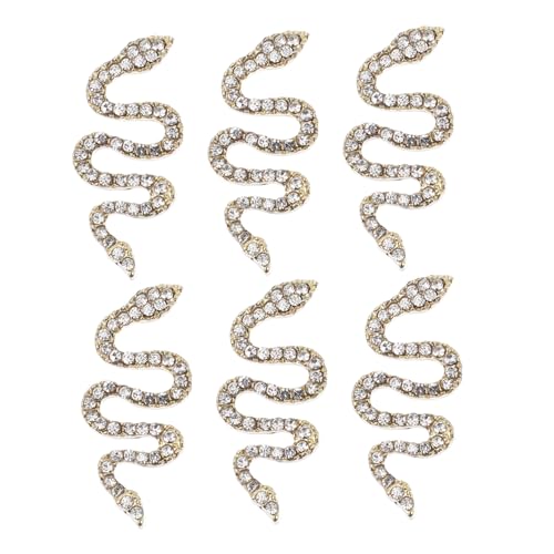 6 Stück Snake Rhinestone Nail Art Dekoration Maniküre Charms für Stilvolle Fingernägel und Fußnägel aus Langlebigem Zinklegierungsmaterial für Diy Nageldesign 6 Stück Snake Rhinestone Nail Art Dekoration Maniküre Charms für Stilvolle Fingernägel und Fußnägel aus Langlebigem Zinklegierungsmaterial für Diy Nageldesign von SHERCHPRY