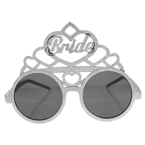 SHERCHPRY 1 Paar Brautbrille Zu Bräute Hochzeit Rezeption Sei jungesellinnenabschied reminescence Lustige Brille für die Brautparty Gastgeschenke für die Braut Plastik Silver von SHERCHPRY