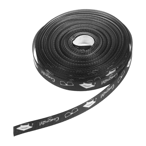 SHERCHPRY 1 Rolle Geschenkband für Abschlusssaison Abschluss Zubehör Abschlussband Abschlussgeschenkband Bandabschluss Glückwunschband dekorative Partybänder Feierbänder Polyester Black SHERCHPRY 1 Rolle Geschenkband für Abschlusssaison Abschluss Zubehör Abschlussband Abschlussgeschenkband Bandabschluss Glückwunschband dekorative Partybänder Feierbänder Polyester Black von SHERCHPRY