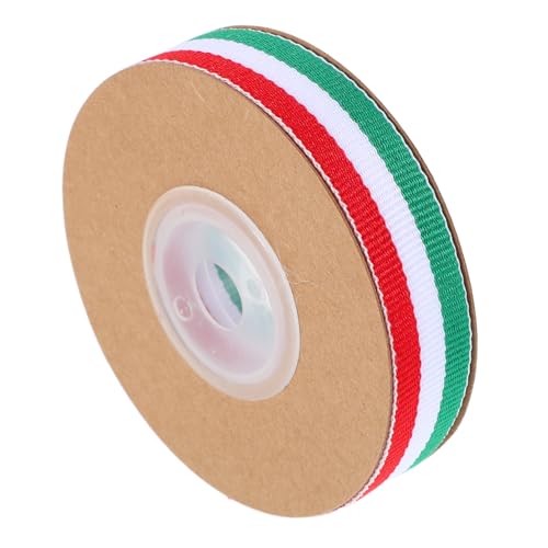 SHERCHPRY 1 Rolle Polyesterbänder Farbige Geschenkband Dekoratives Band Geschenkband rot weiß grün Hochzeitsdekoration Bänder Dekorationsbänder Partyverpackungsband Packband Feiertagsbänder von SHERCHPRY