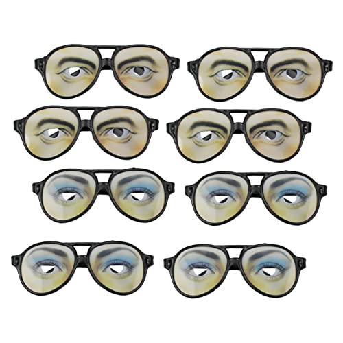 SHERCHPRY 1 Satz 8 Stk Augen-party-brille Partyzubehör Brillenspielzeug Kinderspielzeug Scherzbrille Albern Brille Für Kinder Mode Plastik Frau Jahrgang Sonnenbrille von SHERCHPRY