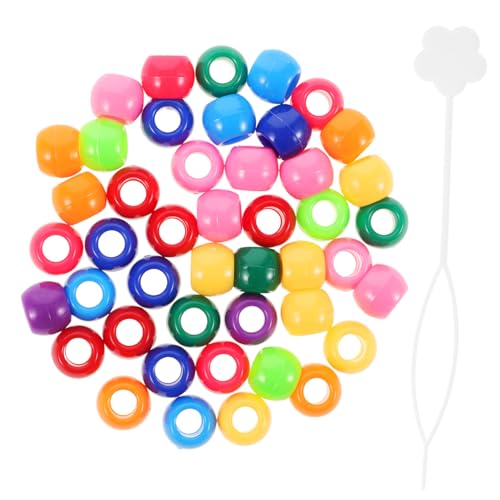 SHERCHPRY 1 Schachtel Acryl Sortierte Perlen Für Herstellung Flechten Farbe Geflochten Zöpfe Dreadlocks Zubehör Farbig Haarschmuck Jumbo-haarperlen Schlösser Mini-perlen Plastik von SHERCHPRY