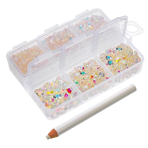 SHERCHPRY 1 Schachtel Nagelsticker Diamantschmuck Nägel Nagel Charms Handwerk Würfelperlen Aus Strasssteinen Wohnung Strasssteine zum Basteln Flat Zurückversetzt Herstellung Gold Harz Weiß SHERCHPRY 1 Schachtel Nagelsticker Diamantschmuck Nägel Nagel Charms Handwerk Würfelperlen Aus Strasssteinen Wohnung Strasssteine zum Basteln Flat Zurückversetzt Herstellung Gold Harz Weiß von SHERCHPRY